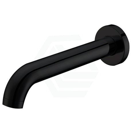 Yale L-Cylinda Matt Black Brass Round Bath Spout 200Mm Wall Spouts