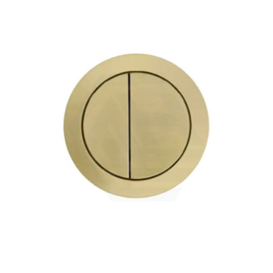 Yellow Gold Round Dual Flush Toilet Water Tank Press Button For About 46Mm Cistern Lid Hole Toilets