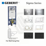 Zara Rimless Wall Hung Toilet Pan With Geberit Frameless Inwall Concealed Cistern Sigma8 Push